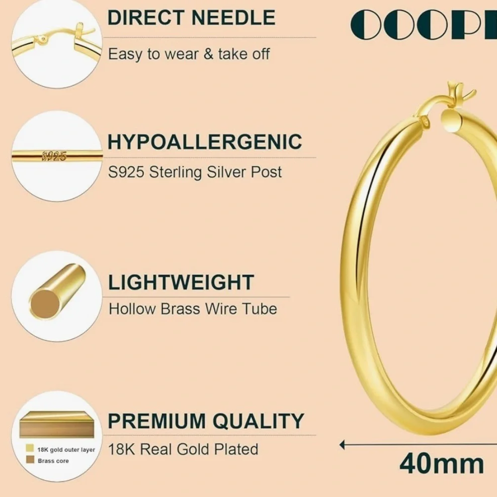 Gold Hoop Earrings